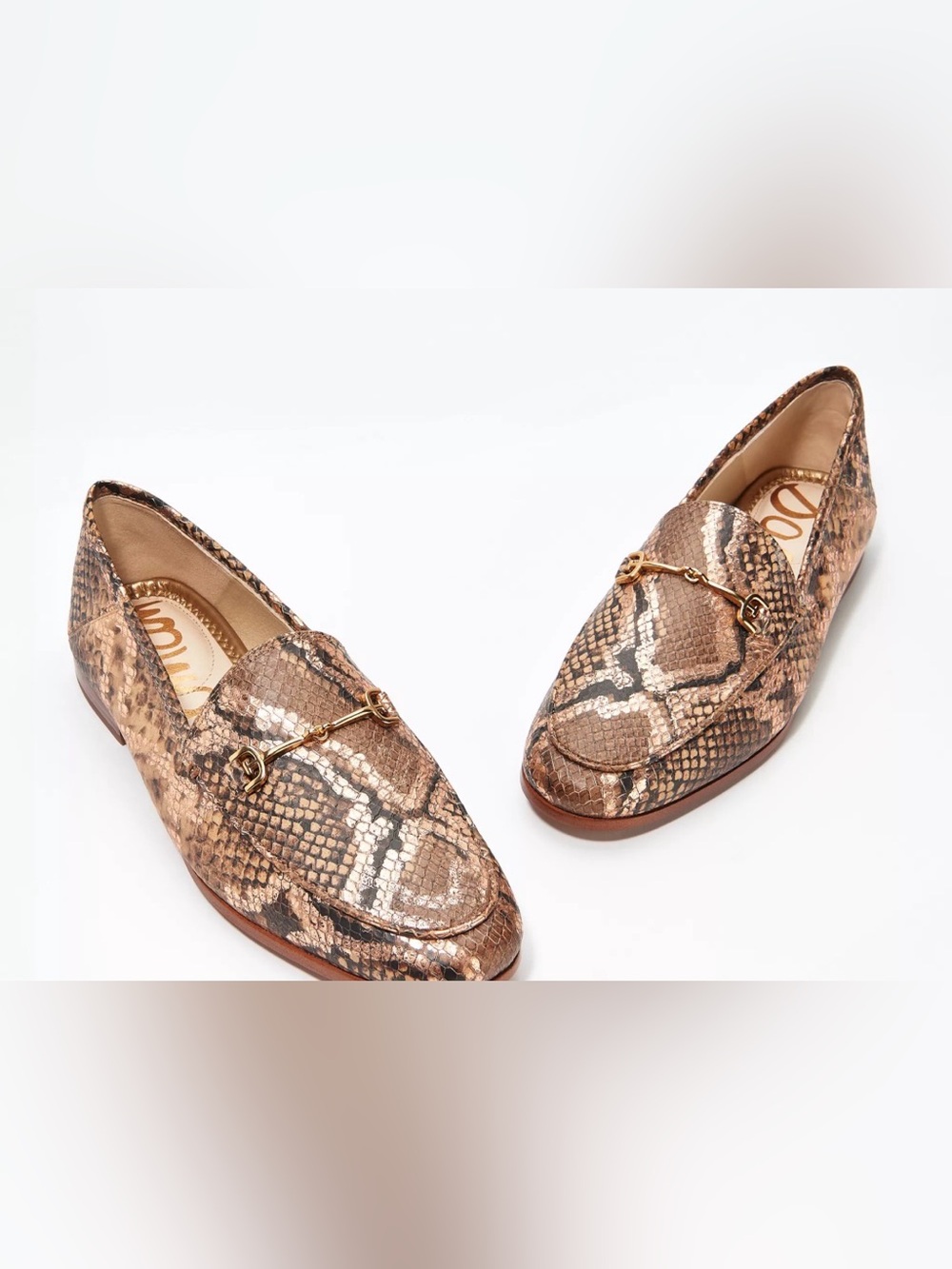 Sam Edelman  Loraine snakeskin python Loafers  Size 9 flat preppy